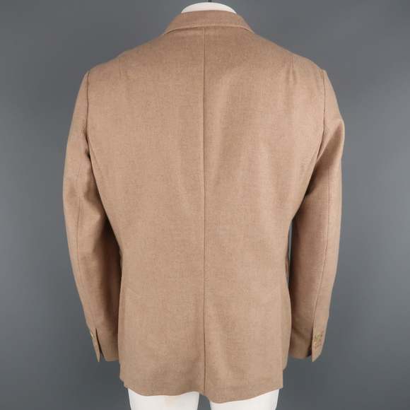 NEIL BARRETT Chest Camel Solid Wool Notch Lapel Sport Coat - Picture 5 of 6